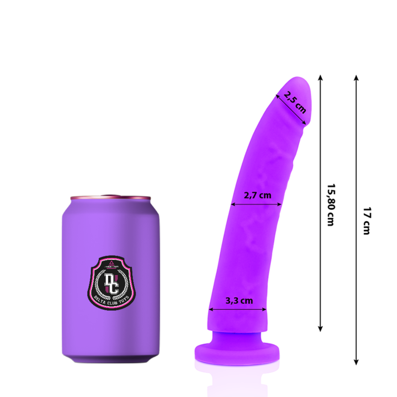 DELTA CLUB - DILDO REALISTA LILA SILICONA MEDICA 17 CM -O- 3 CM-DELTACLUB-Noxtic