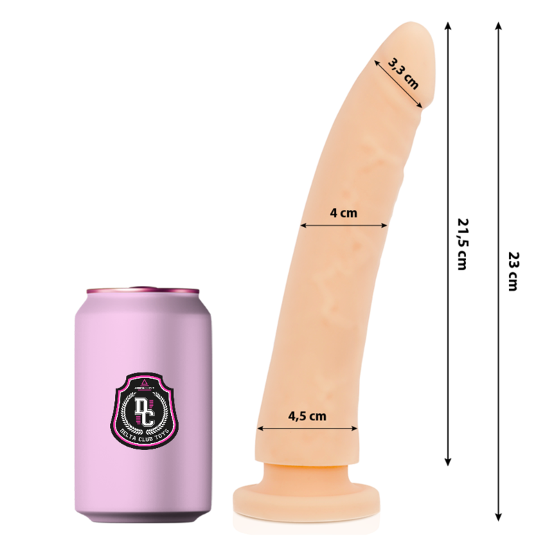 DELTA CLUB - DILDO REALISTA NATURAL SILICONA MEDICA 23 CM -O- 4.5 CM-DELTACLUB-Noxtic