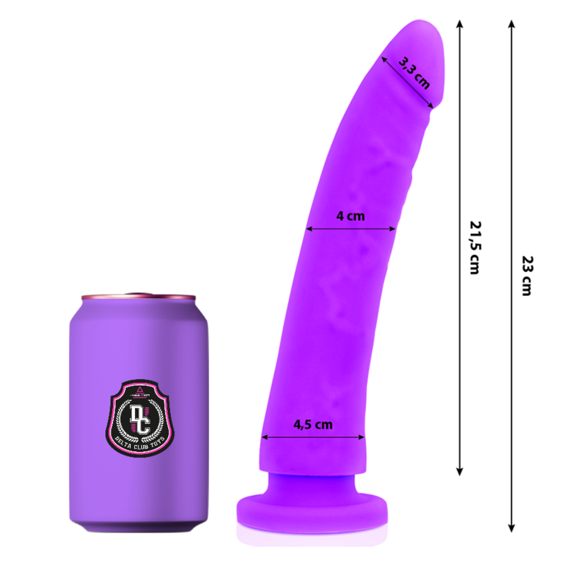 DELTA CLUB - DILDO REALISTA LILA SILICONA MEDICA 23 CM -O- 4.5 CM-DELTACLUB-Noxtic
