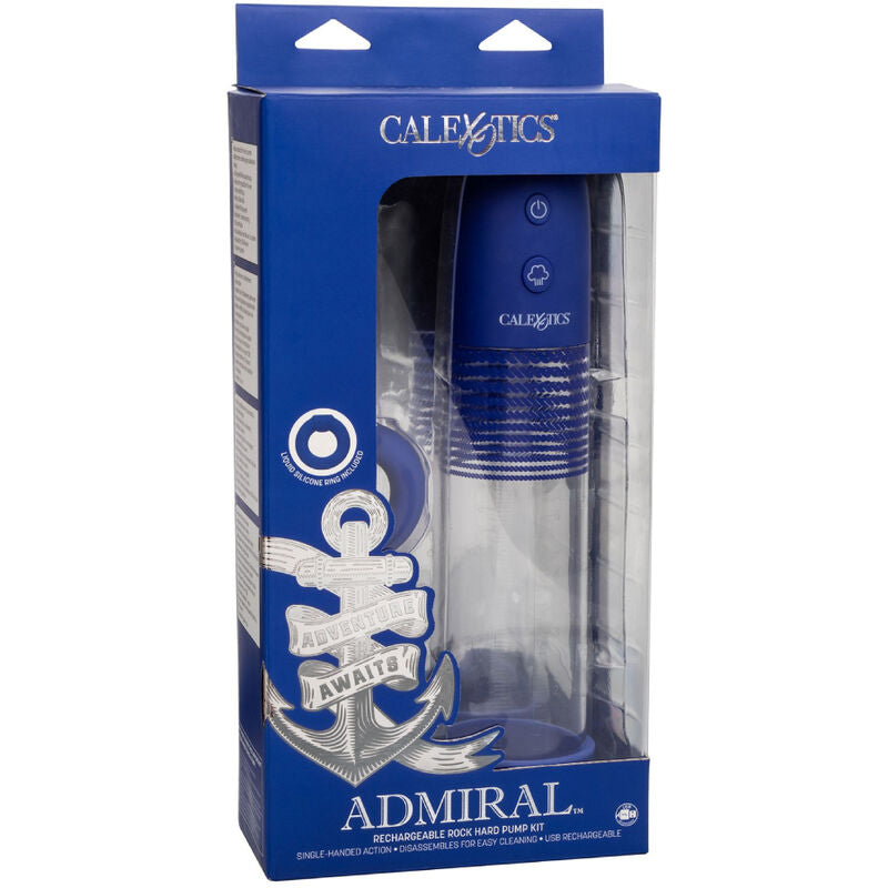 Kit Admiral CALEXOTICS – Pompa ricaricabile con design automatico per il benessere sessuale