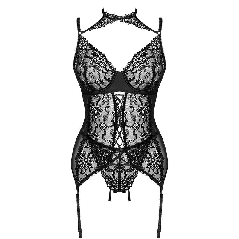 LIVCO CORSETTI FASHION GIELLANDRA Completo Corsetto e Slip Nero – Elegante Completo per Comfort e Stile