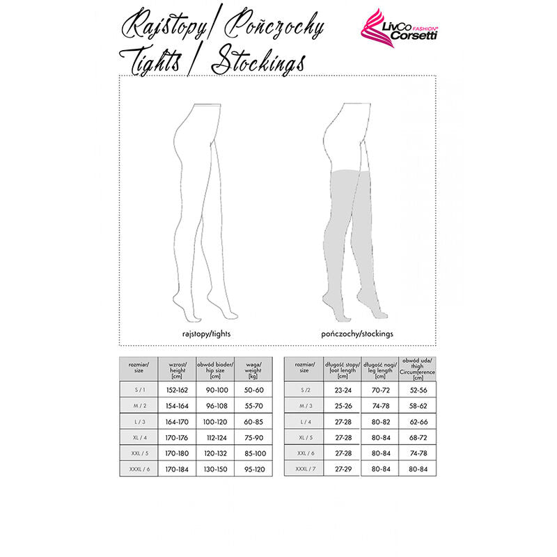 Livco Corsetti Fashion Lamean LC XG044 Collant Neri – Design Elegante per Esaltare la Figura Femminile