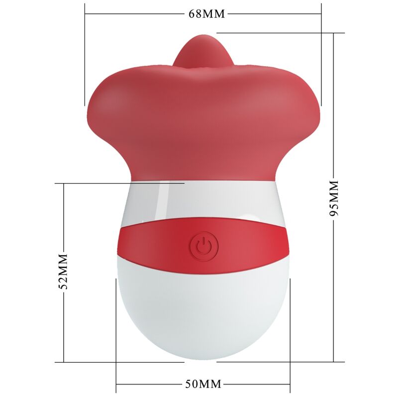 Comprar Pretty Love Mina Estimulador Lengua Rojo Claro – Diseño Realista Para Experiencia Única-Noxtic