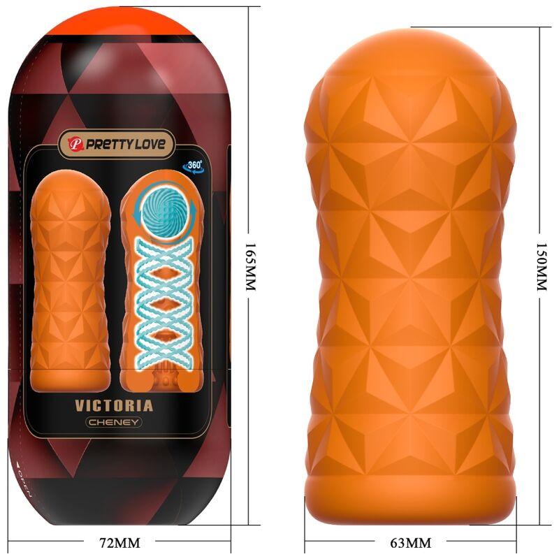 Comprar Pretty Love Masturbador Victoria Cheney Naranja – Diseño Elegante Con Material Flexible Para Experiencia Personalizada-Noxtic