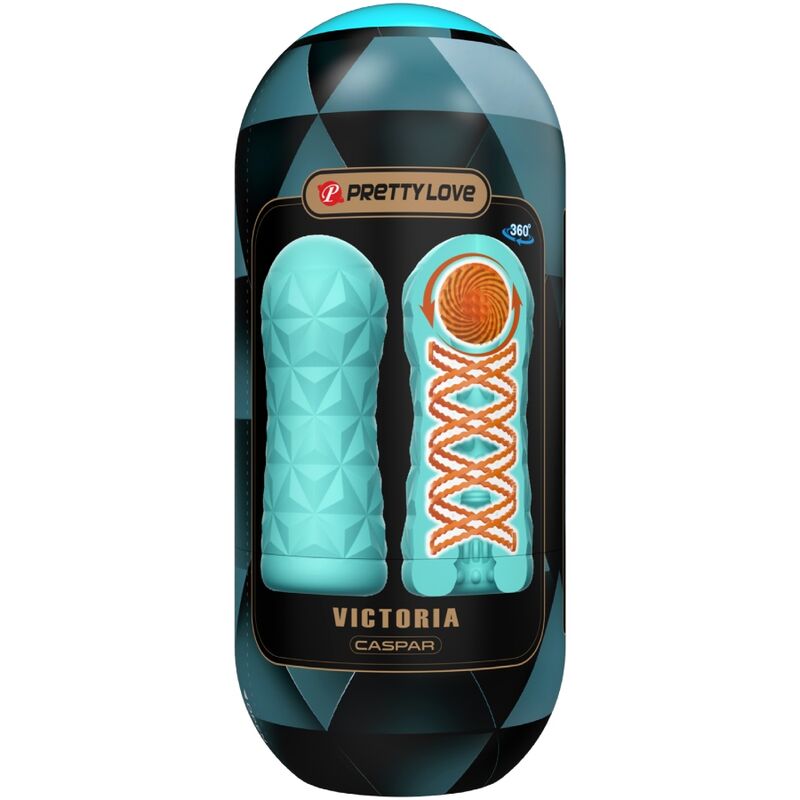 Comprar Pretty Love Masturbador Victoria Caspar Verde Agua – Diseño Innovador Con Espiral Giratoria Para Placer Único-Noxtic