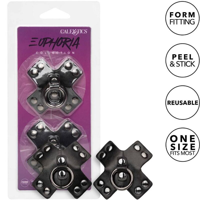 Copricapezzoli CALEXOTICS Euphoria O-Ring Nero – Accessorio sensuale dal design elegante