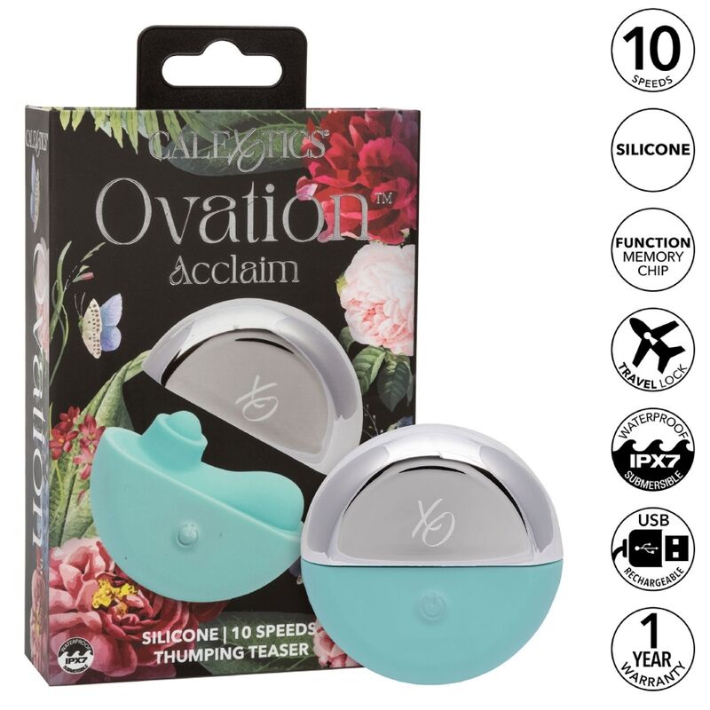 CALEXOTICS Ovation Acclaim Estimulador Verde Agua – Diseño Ergonómico Para Placer Personalizado