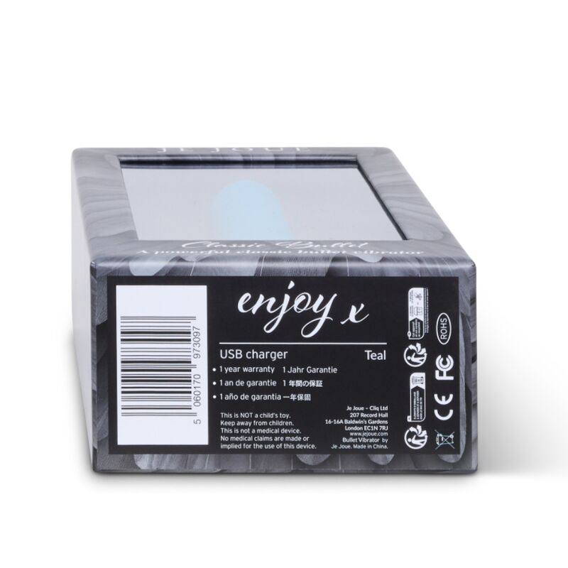 JE JOUE Bala Vibradora Classic Teal – Diseño Compacto Con Funda Para Dedo Para Experiencia Personalizada