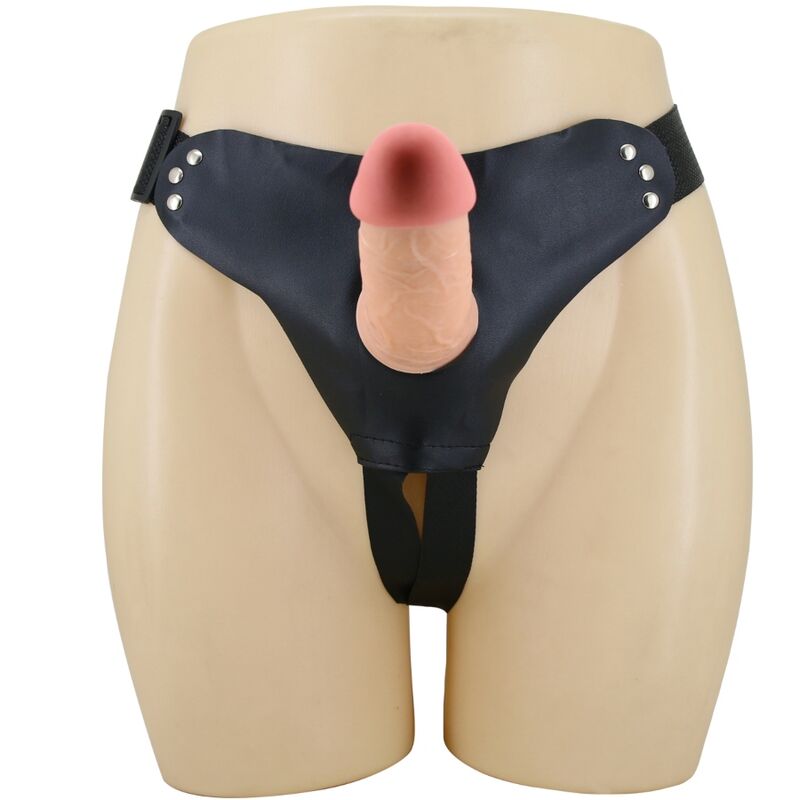 PRETTY LOVE - MAVIS HARNESS BRIEFS UNIVERSAL CON DILDO 19 CM NATURAL-PRETTY LOVE-Noxtic
