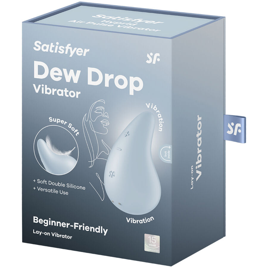 Vibratore Satisfyer Dew Drop Lay-On Bianco – Vibratore ricaricabile dal design elegante