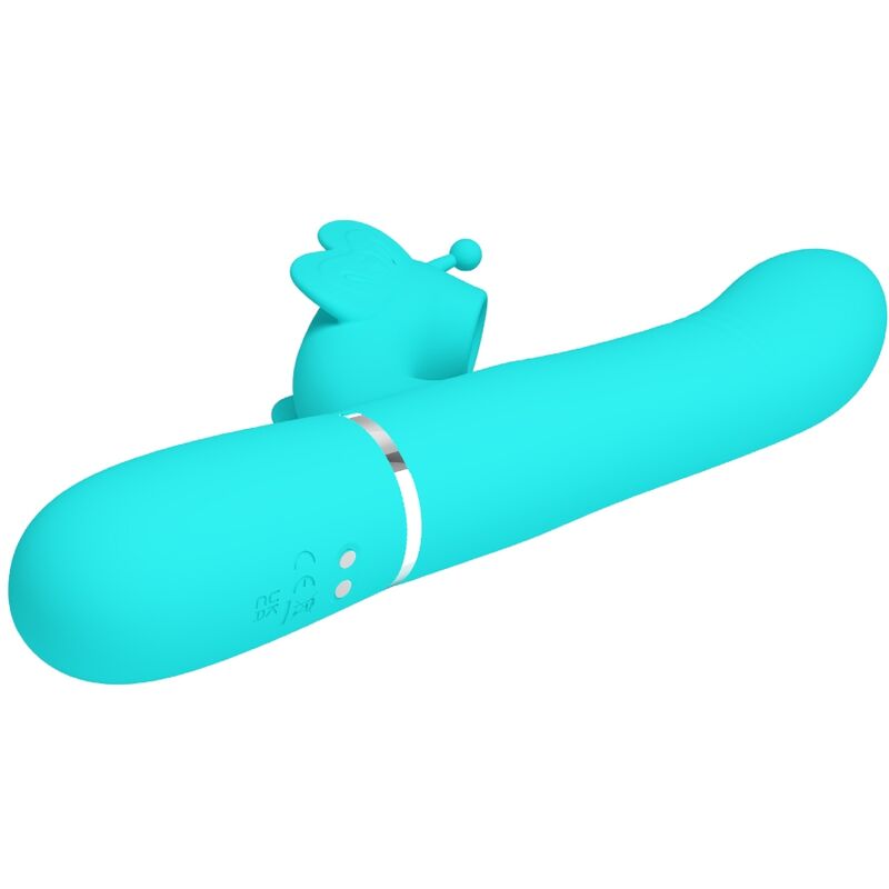 Comprar Pretty Love Vibrador Rabbit Multifunción 4 en 1 Verde Agua – Estimulación Dual Para Placer Intenso-Noxtic