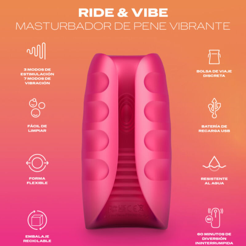 Masturbatore vibrante DUREX Toy Ride and Vibe – Design ergonomico con diverse modalità di stimolazione