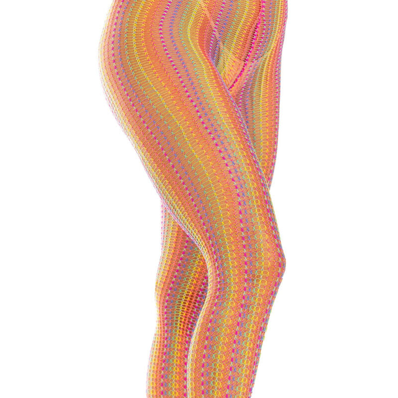 Collant all'uncinetto multicolor LEG AVENUE – Design arcobaleno ideale per eventi estivi