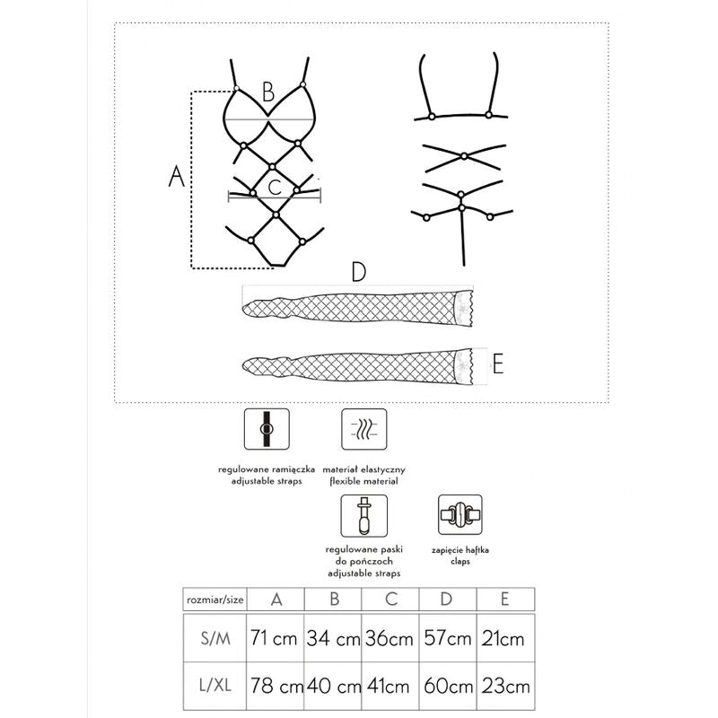 LIVCO Corsetti Fashion Thiara LC 20213 Body e Collant Nero SM – Completo Elegante con Comfort Sofisticato