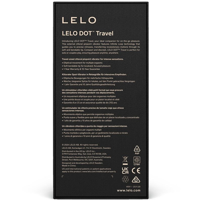 Comprar LELO Dot Travel Rosa – Estimulador Compacto Con Ocho Modos De Vibración-Noxtic