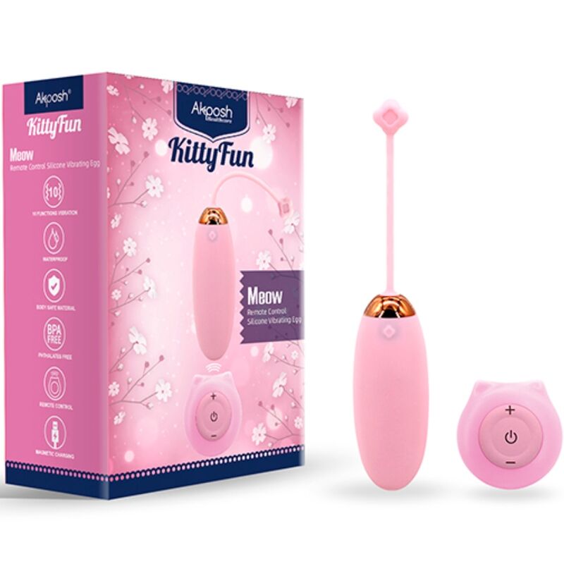 Armony Kitty Fun Huevo Vibrador Control Remoto – Vibrador Recargable Con 10 Modos De Vibración