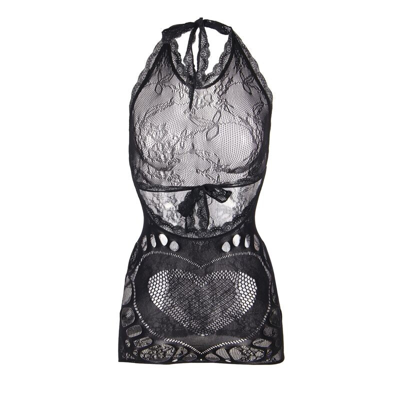 SUBBLIME Abito corto a rete – Design seducente senza schienale con dettaglio a cuore