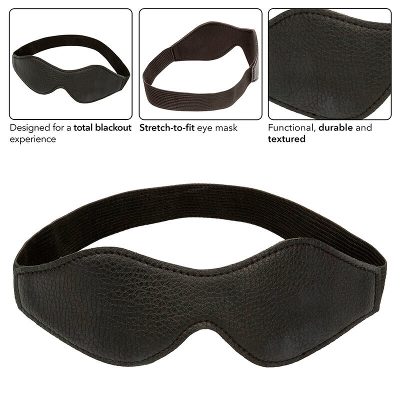 CALEXOTICS - MASCHERA OCCHI NOTTURNA IN PELLE NERA