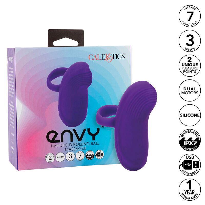 Comprar CALEXOTICS Envy Masajeador De Bola Rodante Morado – Innovador Diseño Ergonómico Con 7 Vibraciones-Noxtic