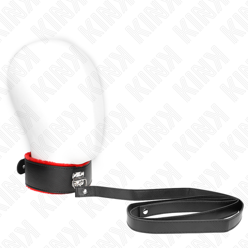 KINK Collar Con Correa Rojo De Piel – Diseño Ajustable Para Libertad Sensorial