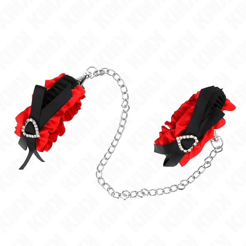 Comprar KINK Muñequeras Elásticas De Encaje – Diseño Con Detalle Corazón Rojo Y Ajuste Personalizable-Noxtic