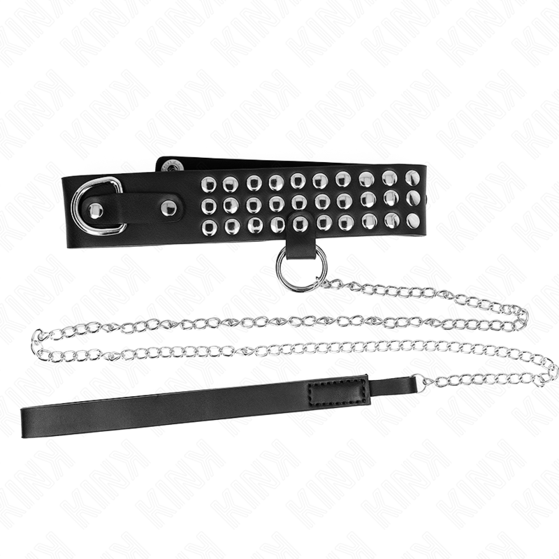 KINK - 65 CM ADJUSTABLE GLITTER LEASH COLLAR 37-42 CM X 5.3 CM