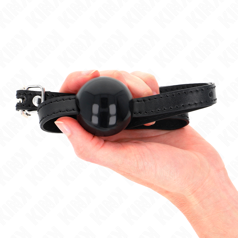Comprar KINK Mordaza De Bola Sólida Negra – Diseño Elegante Para Placer Intimo Controlado-Noxtic