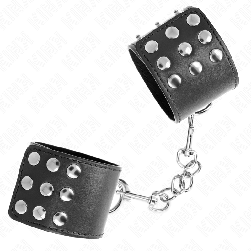 Comprar KINK Muñequeras Ajustables Con Cierre A Presión Negro – Diseño Elegante Para Comodidad y Estilo En Experiencias BDSM-Noxtic
