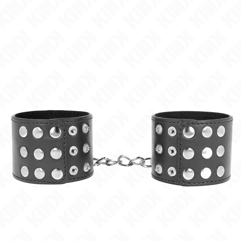 Comprar KINK Muñequeras Ajustables Con Cierre A Presión Negro – Diseño Elegante Para Comodidad y Estilo En Experiencias BDSM-Noxtic