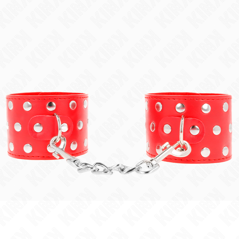 Comprar KINK Muñequeras Con Cierre A Presión Rojo – Diseño Ajustable Con Tachuelas Para Estilo Único-Noxtic