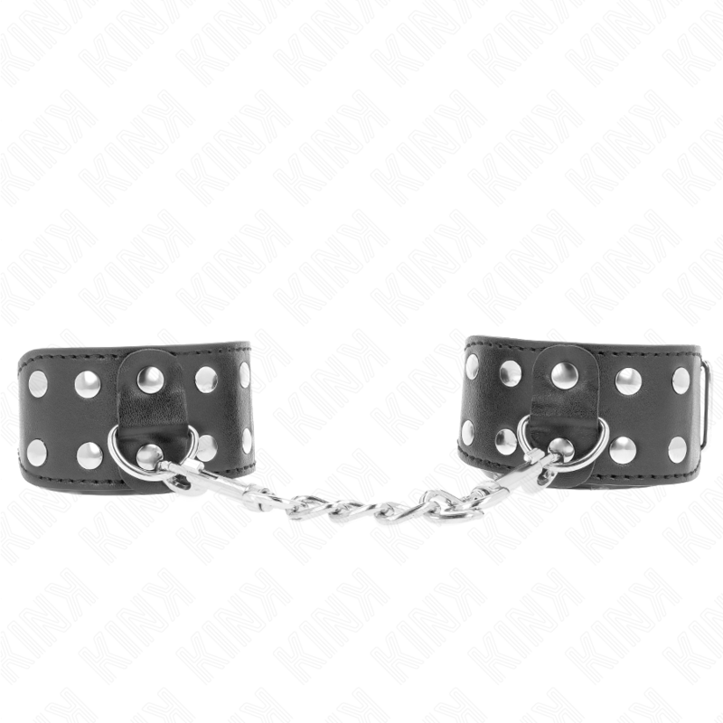 Comprar KINK Muñequeras Con Doble Línea De Tachuelas Ajustable Negro – Diseño Elegante Para Una Experiencia Segura-Noxtic