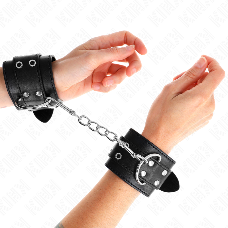 Comprar KINK Muñequeras Con Doble Línea De Tachuelas Negras – Diseño Estético Para Experiencias Únicas-Noxtic