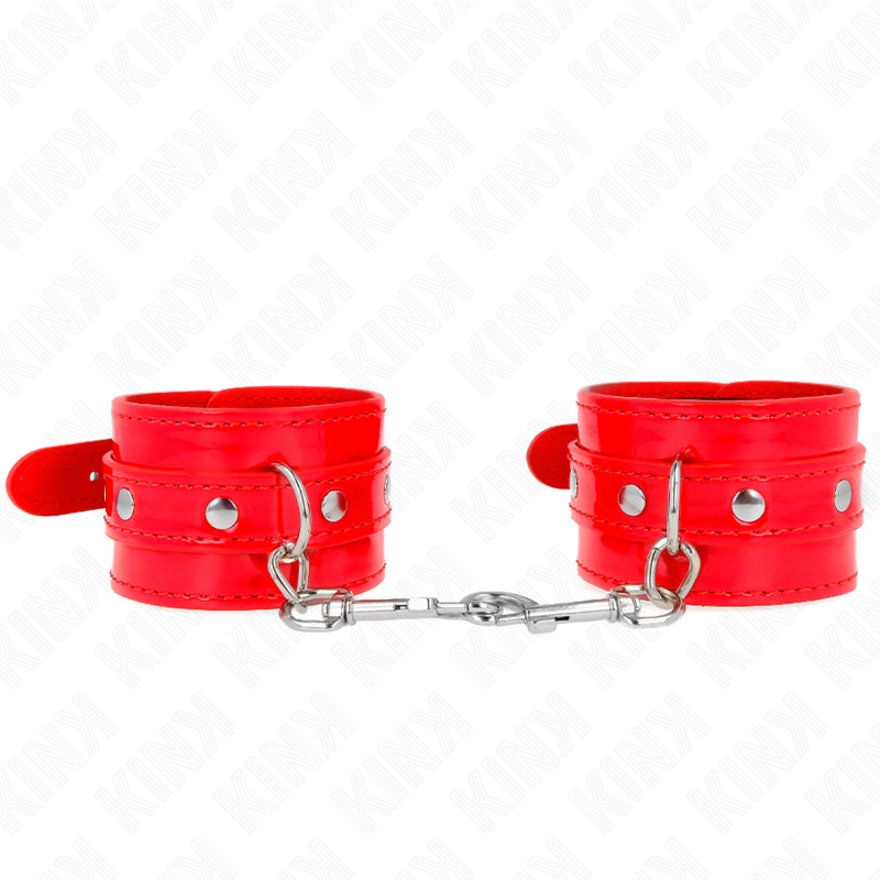 Comprar KINK Muñequeras Con Tachuelas Rojas – Diseño Ajustable Para Comodidad Y Estilo En Sesiones BDSM-Noxtic