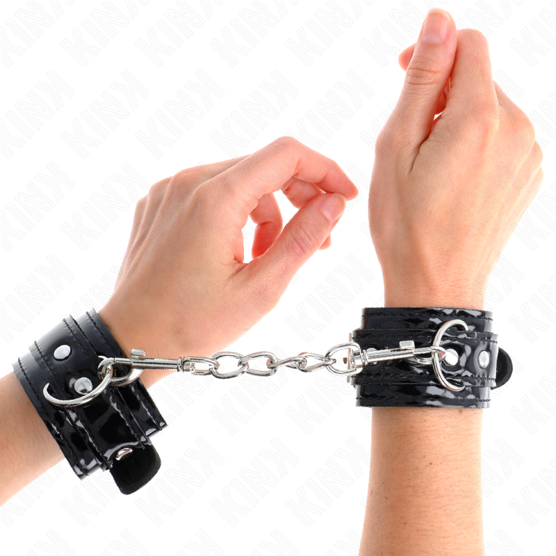 Comprar KINK Muñequeras De Neopreno Brillante – Diseño Ajustable Para Comodidad Y Estilo En Sesiones BDSM-Noxtic
