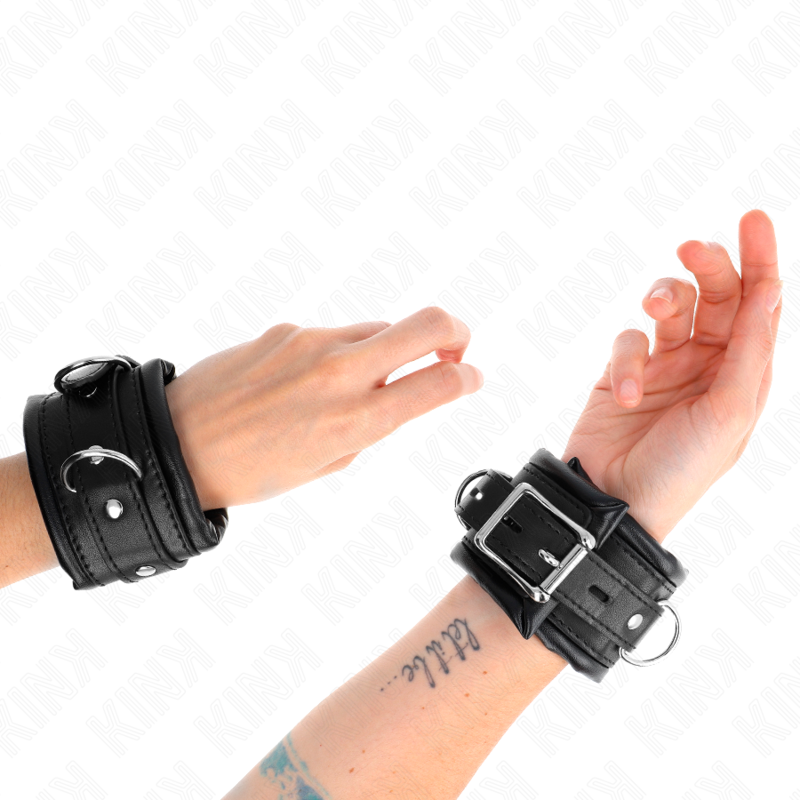 Comprar KINK Muñequeras Estilo Heavy Forro Negro – Ajuste Perfecto Para Experiencias Con Estilo-Noxtic