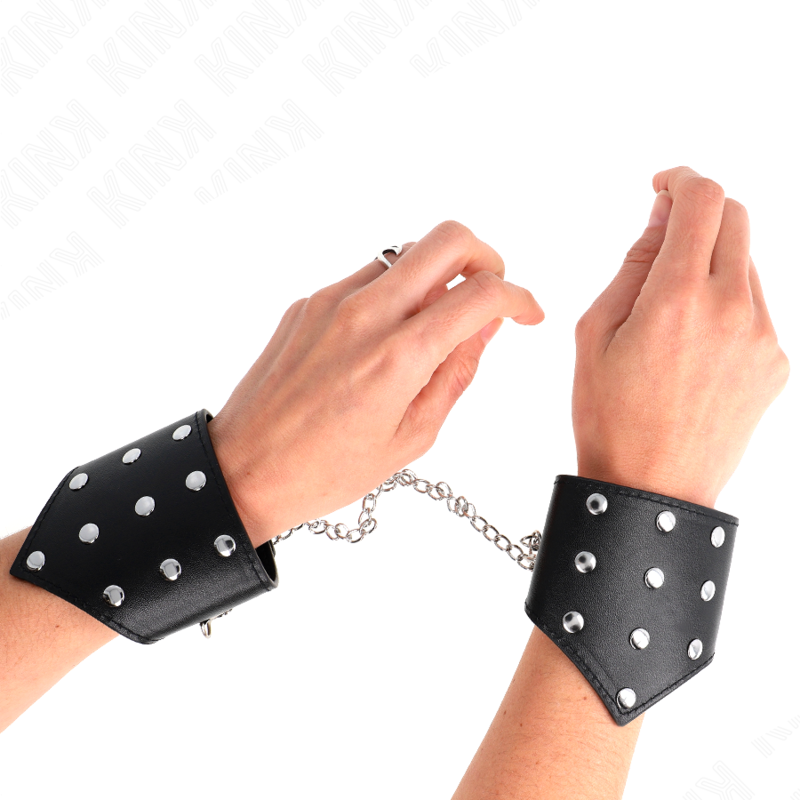 Comprar KINK Muñequera Estilo Puntiagudo Negra – Diseño Elegante Con Cadena Ajustable Para Comodidad Perfecta-Noxtic