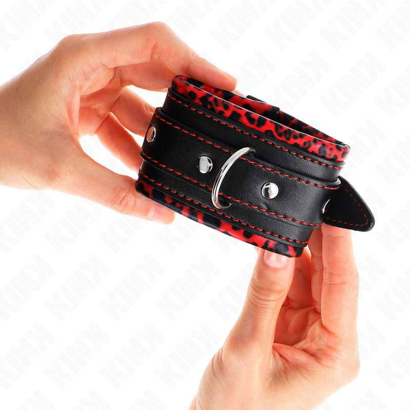 Comprar KINK Muñequeras Forradas Rojas y Negras – Ajustable Con Diseño Elegante Para Comodidad y Estilo-Noxtic