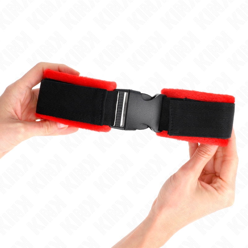 Comprar KINK Muñequeras Nylon Rojo Negro Modelo 1 – Ajustables Para Estilo Y Libertad Sensorial-Noxtic