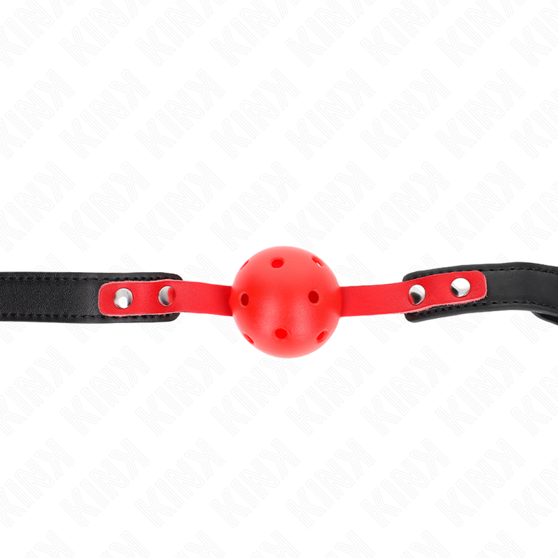 Comprar KINK Mordaza De Bola 4 Cm Dura Hueca Roja – Diseño Elegante Para Experiencias De Silencio Ajustable-Noxtic