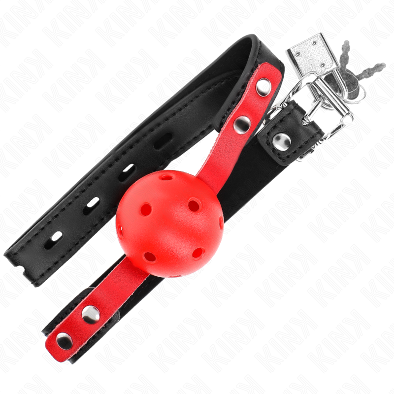 Comprar KINK Mordaza De Bola 4 Cm Dura Hueca Roja – Diseño Elegante Para Experiencias De Silencio Ajustable-Noxtic