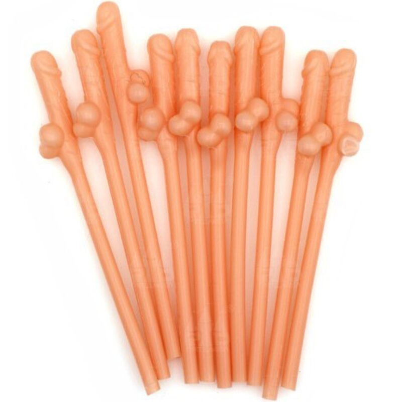 DIABLO PICANTE - 10 PAJITAS FORMA DE PENE-DIABLO PICANTE-Noxtic