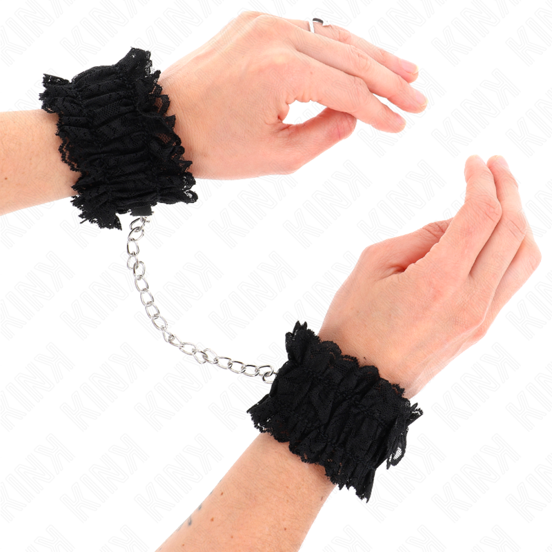 Comprar KINK Muñequeras Elásticas De Encaje Negro – Accesorio Elegante Para Estilo Y Comodidad En Juegos De Rol-Noxtic