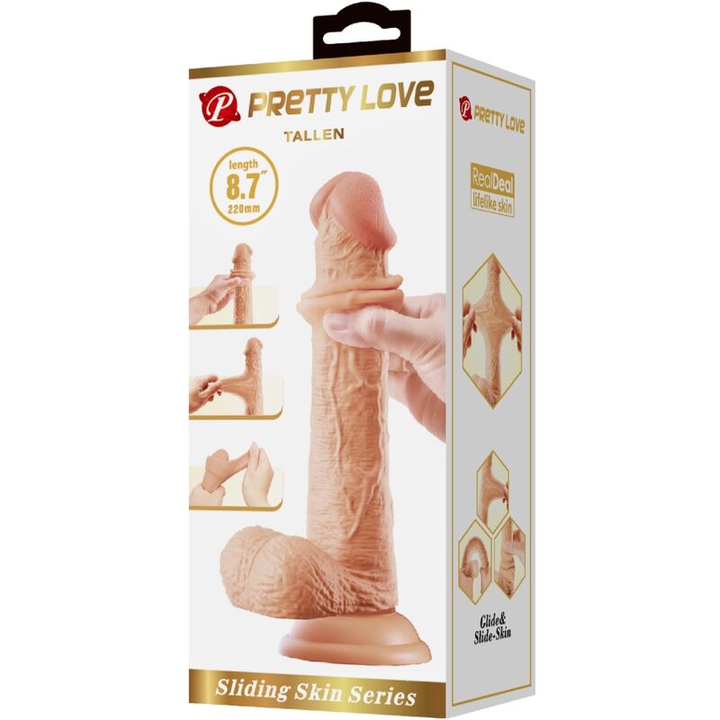 PRETTY LOVE Dildo Realistico Alto 22 cm Naturale – Design Realistico per un Piacere Affidabile