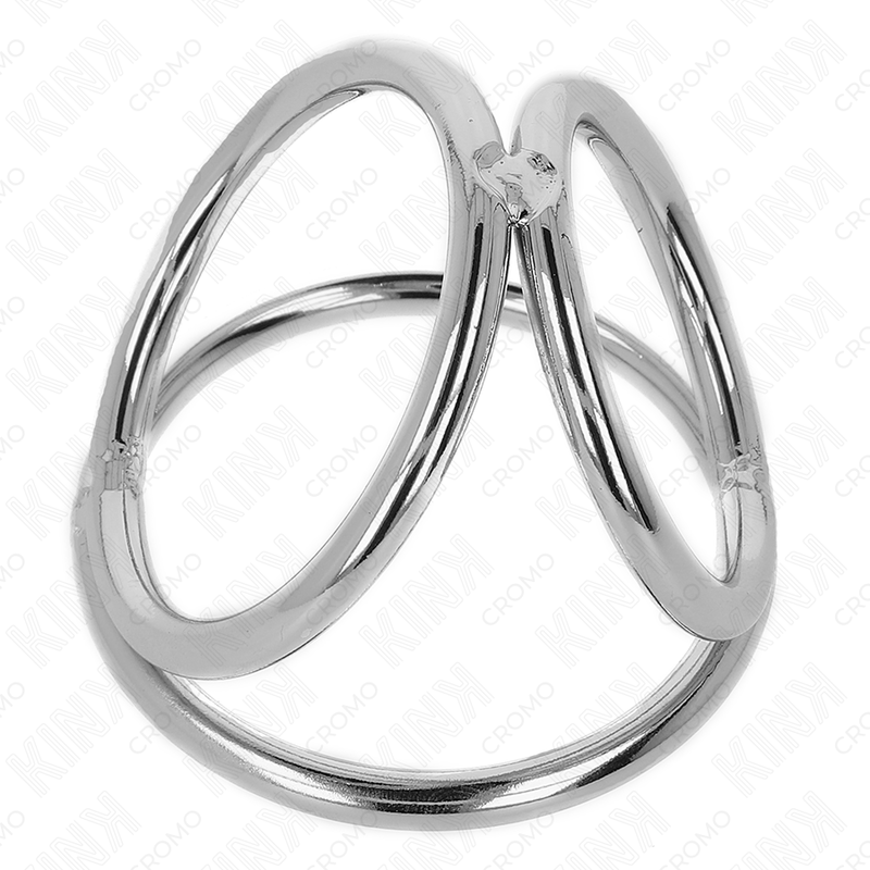 Comprar KINK Anillo Triple Metal Cromado – Estimulación Intensa Con Diseño Elegante-Noxtic