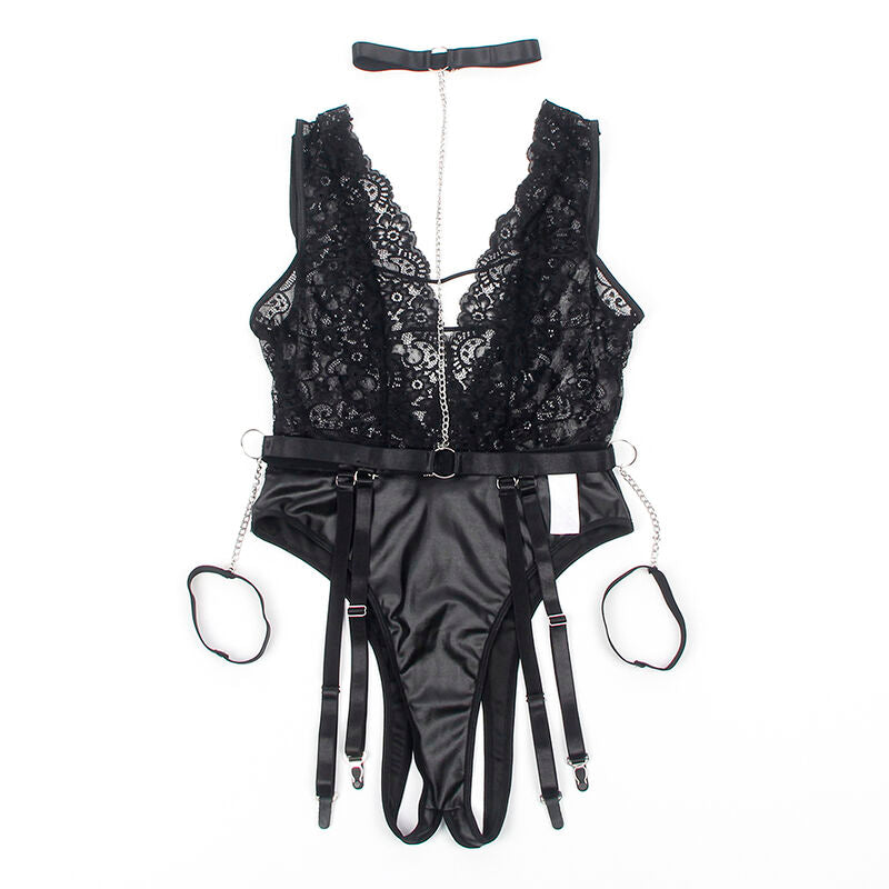 Comprar SUBBLIME Body Sexy Con Ligueros Negro L/XL – Lencería Elegante Para Sentirse Irresistible-Noxtic