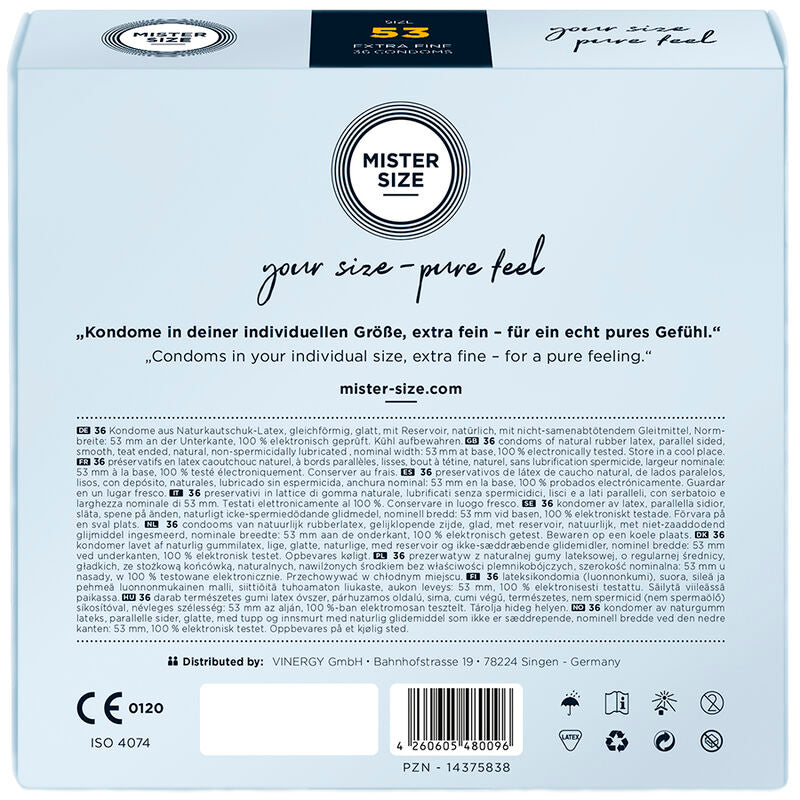 Comprar MISTER SIZE Preservativos Talla M 53 Mm – Ultrafinos Para Máxima Sensación Y Comodidad-PRESERVATIVOS-Noxtic
