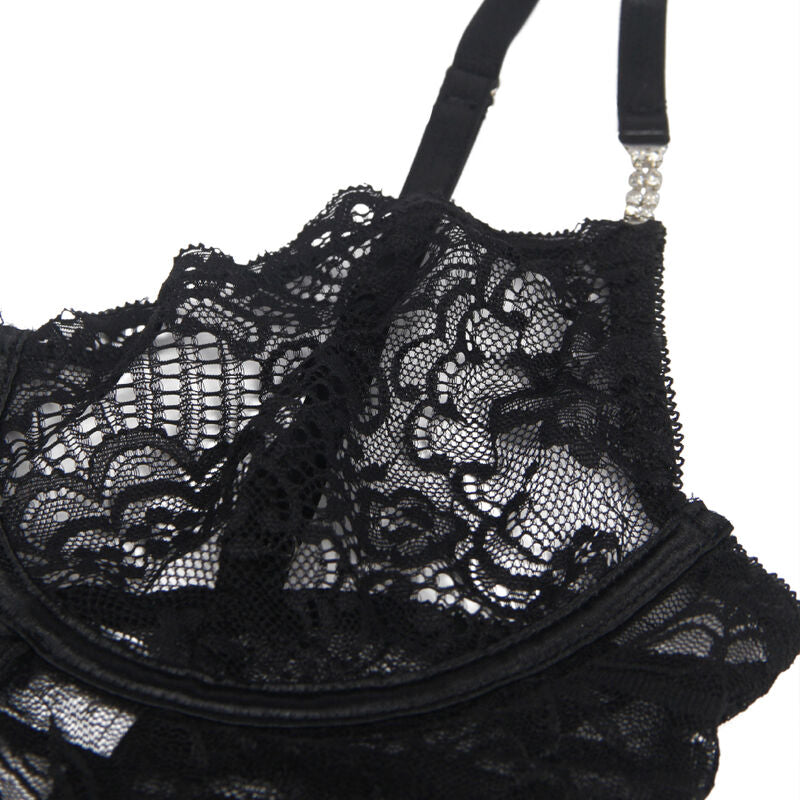 Comprar SUBBLIME Babydoll De Encaje Negro – Diseño Elegante Con Tirantes Ajustables Para Máxima Comodidad-Noxtic