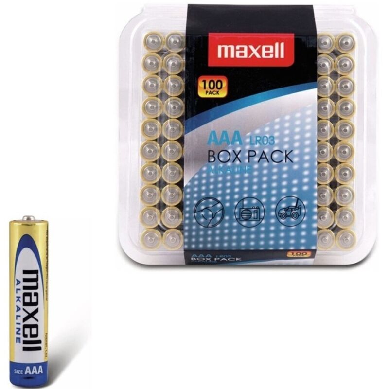 MAXELL - PILA ALCALINA AAA LR03 PACK*100 PILAS-MAXELL-Noxtic