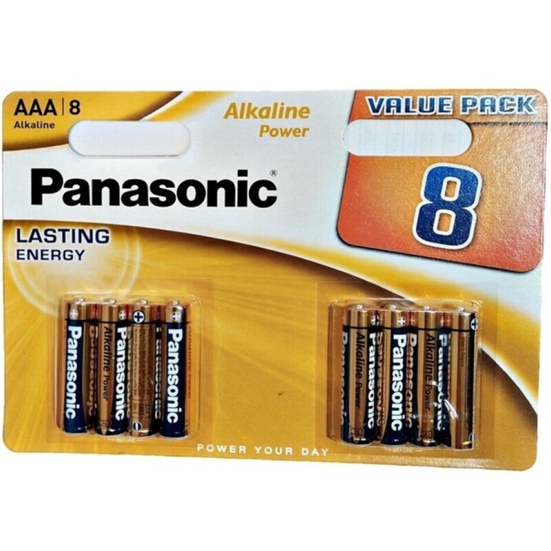 PANASONIC - BRONZE PILA ALCALINA AAA LR03 BLISTER*8-PANASONIC-Noxtic
