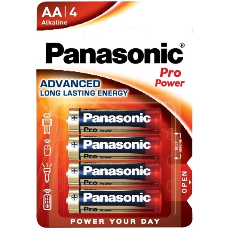 PANASONIC - PRO POWER PILA ALCALINA AA LR6 BLISTER*4-PANASONIC-Noxtic